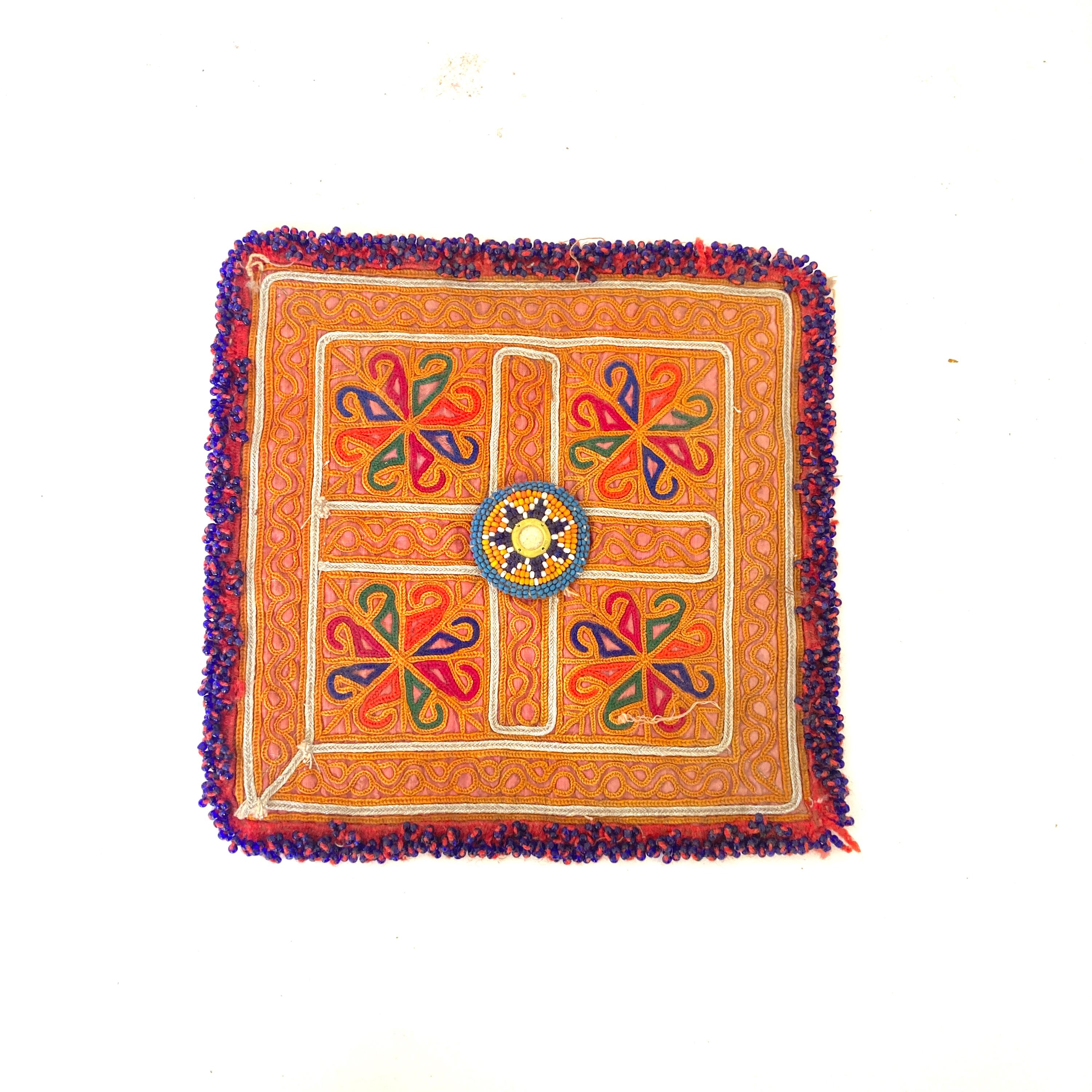 Vintage Pashtun Embroidery Textile Hand Stitches Home Decor Fabric
