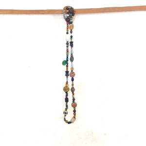 Glass Beads Long Necklace Handmade Ethnic Jewelry