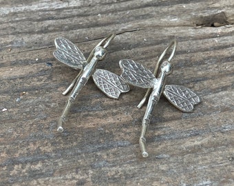 Dragonfly Silver Earrings Hill Tribe Style Jewelry