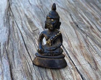 Sitting Buddha Statue Buddhist Bronze Figurine Home Decor