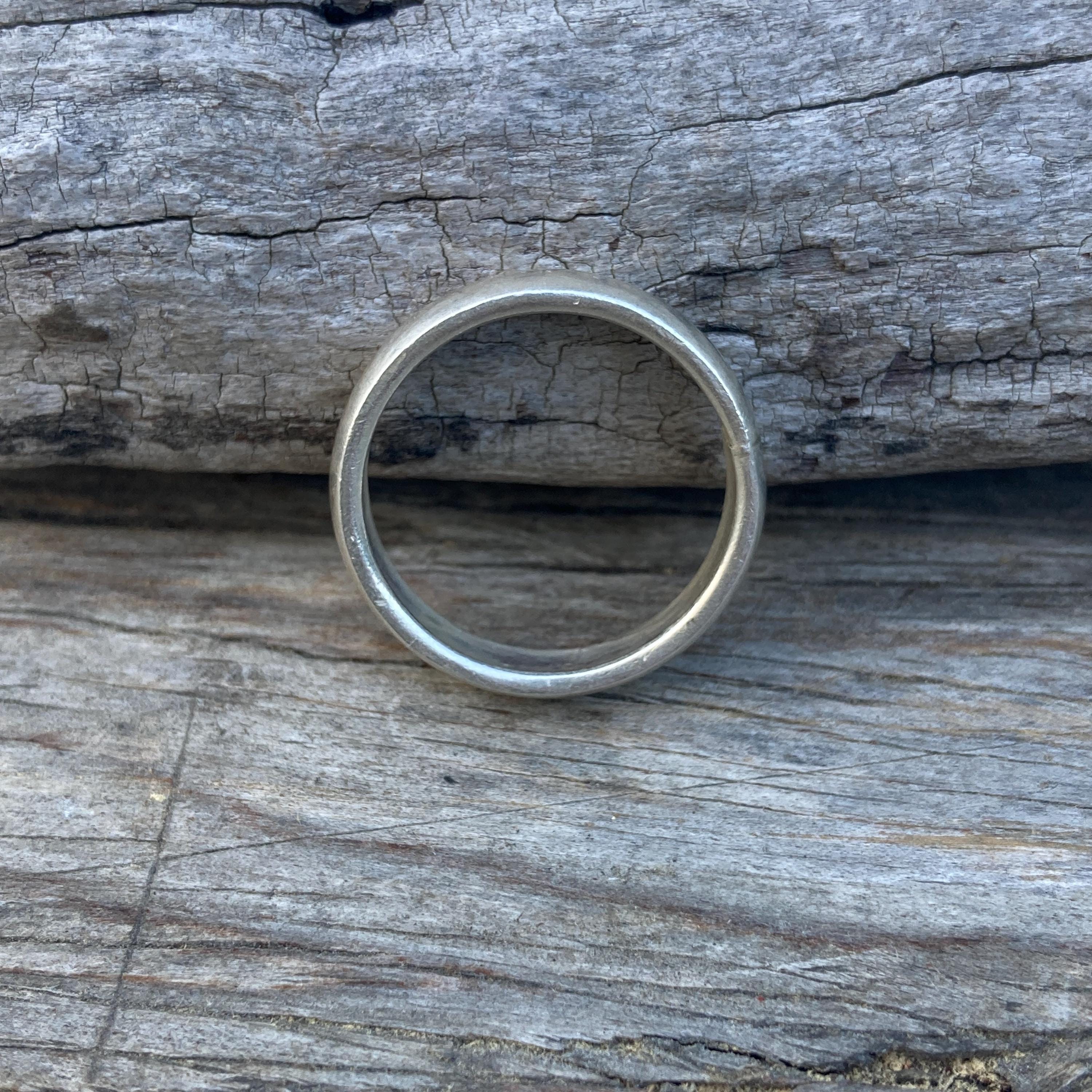 Simple Silver Ring Band Jewelry - Etsy