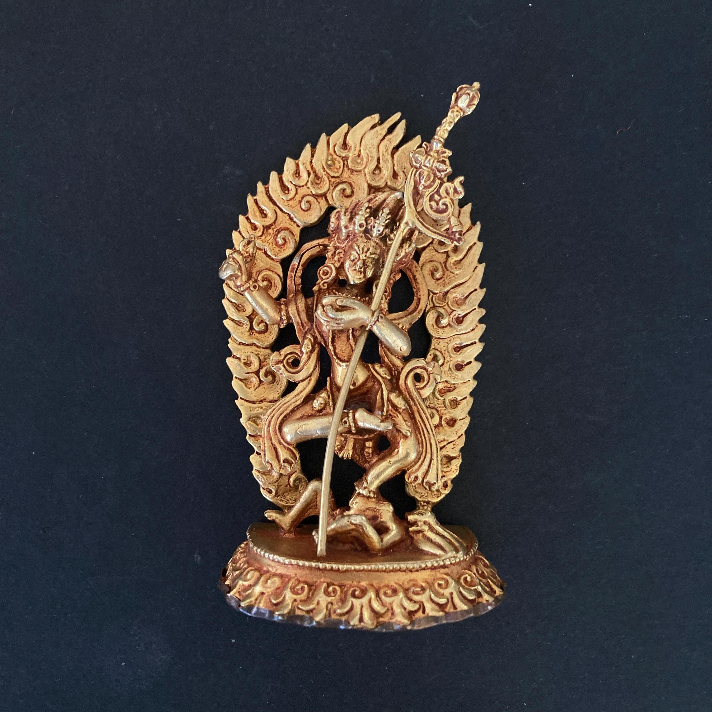 オールドチベット仏教 銅製 金工細工仏陀鈴 Dorje Vajra Bell ヴァジュラヴァラヒ銅像：チベット仏教美術 - Etsy 日本
