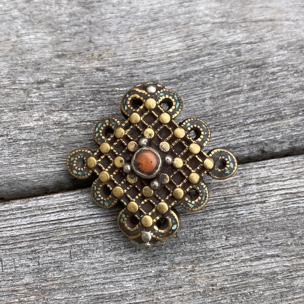 Tibetan Endless Knot Bead Tribal Bohemian Hobby Jewelry Pendant Bead