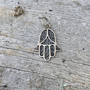 Hamsa Hand Silver Charm Hobby Jewelry Making