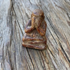 Lucky Pidta Buddha Wood Statue Buddhist Figurine Home Decor