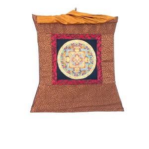 Om Mantra Mandala Thangka Meditation Hand Painted Home Decor