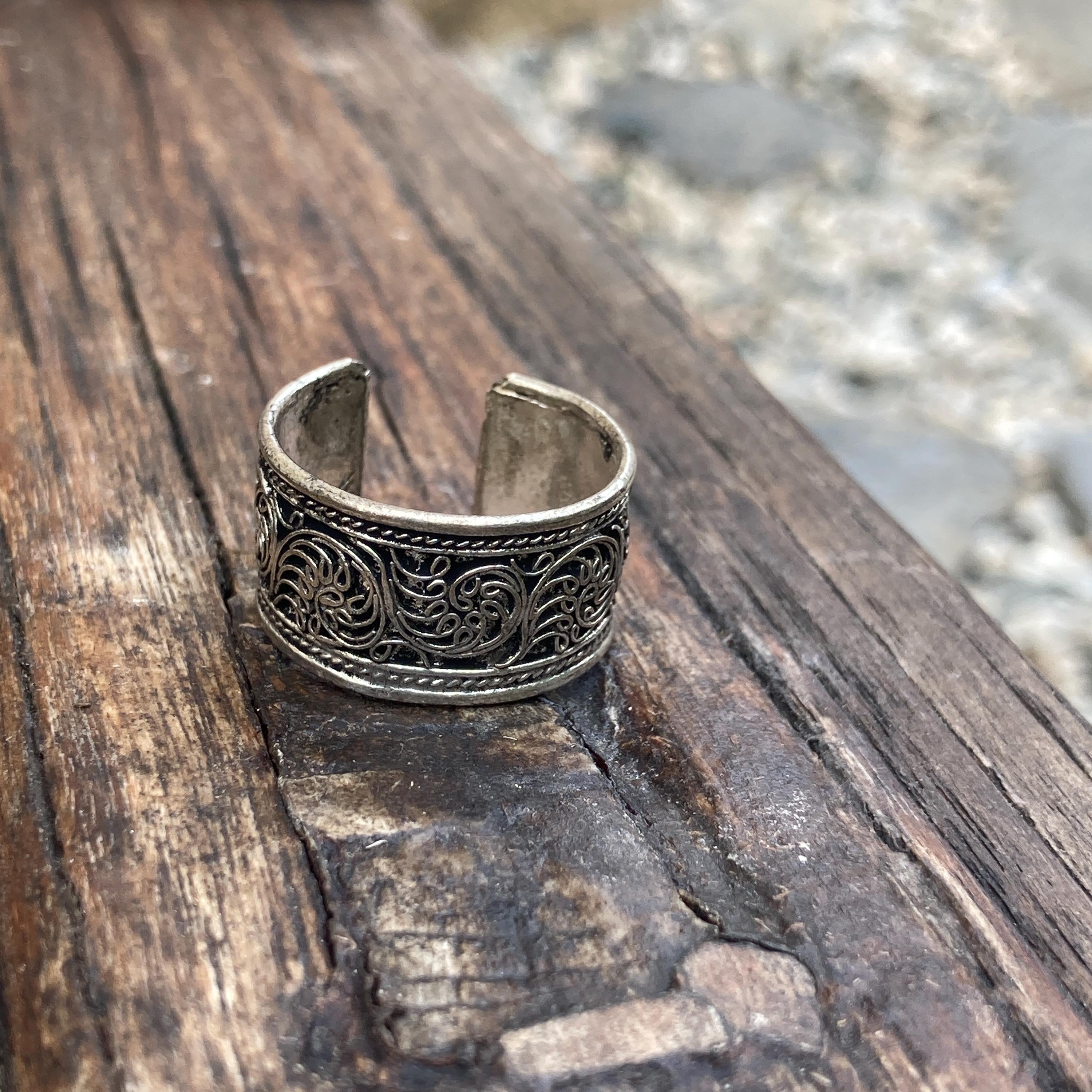Filigree Brass Wide Ring Band Tibetan Style Jewelry - Etsy