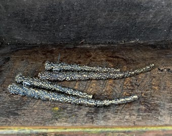 Metal Rustic Bronze Earrings One of Kind Jewelry