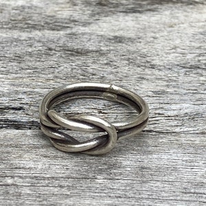 Liebe Knoten Sterling Silber Ring Minimalist Schmuck