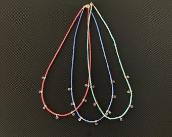 Turquoise/Lapis/Coral Beaded Necklace: Ethnic Nepalese Jewelry