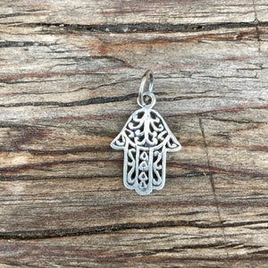 Hamsa Hand Silver Charm Hobby Jewelry Making