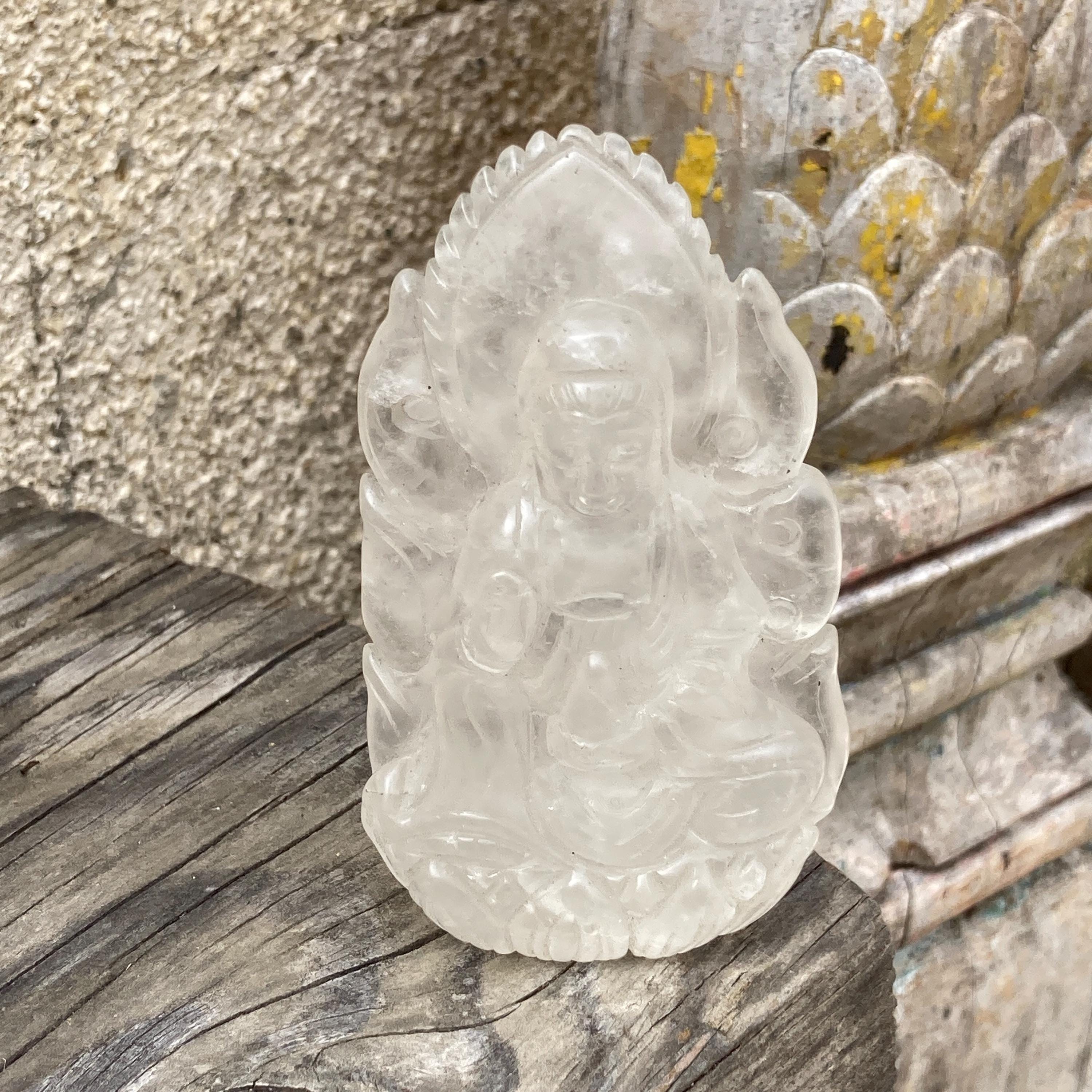 観音 水晶 置物 菩薩 室内装飾 - Etsy 日本