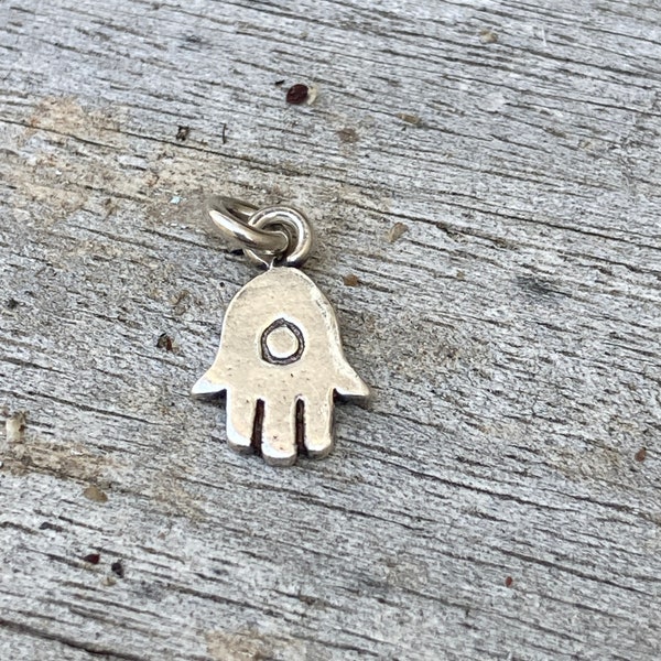 Hamsa Hand Silver Charm Hobby Jewelry Making