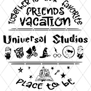 Wakacje przyjaciół 2025 Svg, Wycieczka przyjaciół Svg, Wycieczka do Universal Studios, Wakacje BFF