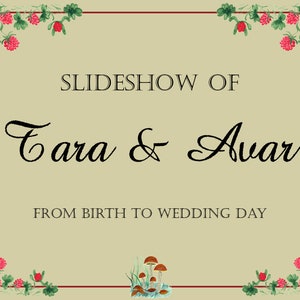 Wedding Slideshow Template (Digital Printable Download) | Raspberries & Clover