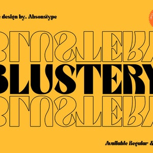 Blustery Font - Retro Font, Groovy Fonts, Cricut Font, Canva Fonts, Procreate Font, Classic Font, Quality Fonts