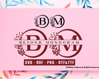 Fancy monogram alfabet, gesneden bestanden (digitale download)