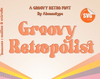 Groovy Retropolist-lettertype - Retro-bubbellettertype (OTF, TTF, SVG)