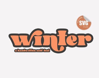 Retro winterlettertype – Groovy display-alfabet (OTF, TTF, SVG)