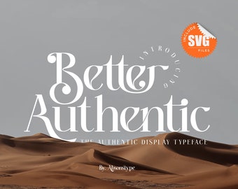 Beter authentiek lettertype: retro serif-, logo- en canva-lettertype (svg-bestand)
