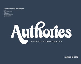 Auteurs Retro-lettertype: Groovy-displaylettertype (OTF en TTF)