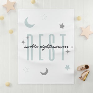 Rest in His Righteousness Soft Fleece Baby Blanket