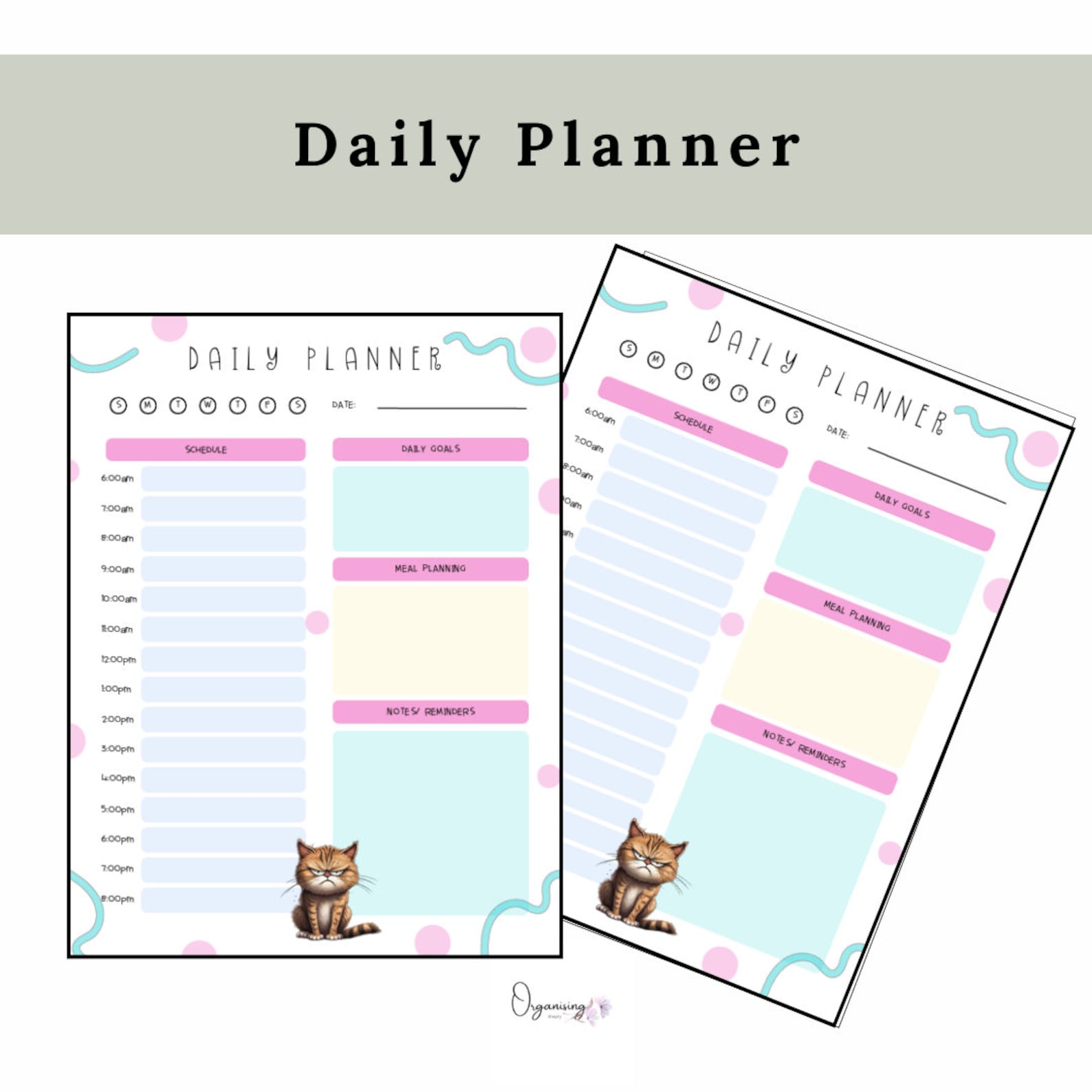 Printable Daily Planner A4 Instant Download Daily Planner - Etsy Australia