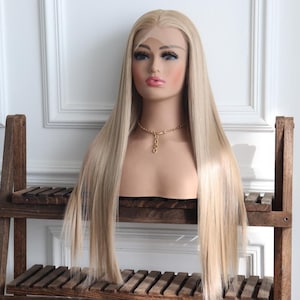 Ash Blonde Wig Lace Front Wig Natural Straight 13x6 Lace Wig