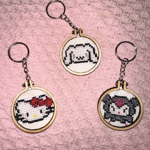 Character Cross Stitch Keychains