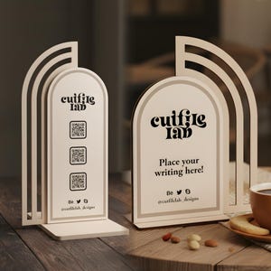 Arch Table Sign SVG, Wedding QR Code, Salon Sign (Digital Download)