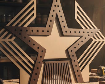 Star Backdrop SVG, Wedding Birthday Decor, Laser Cut File (Digital Design)