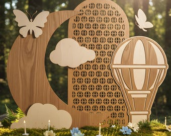 Modello SVG per cartello ad arco, design per sfondo evento (download digitale)