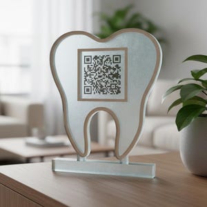 Dental QR Code Social Media Sign SVG | Laser Cut Template (Digital Download)