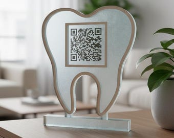 Dental QR Code Social Media Sign SVG | Laser Cut Template (Digital Download)