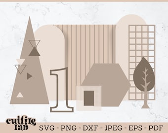 Birthday Backdrop SVG, Laser Cut File (Digital Download)