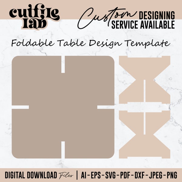 Folding Scout Table template, Wall-mounted folding table, DIY table blueprint, Laser Cut File, Vector Digital Design, Svg, Eps, Dxf, Png