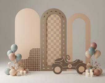 Modello SVG per arco di compleanno, decorazione per sfondo di eventi (design digitale)