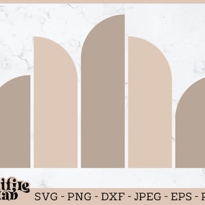 アーチ テンプレート SVG、ハーフ アーチ ウェディング バックドロップ、アーチ シェイプ、レーザー カット ファイル、ベクター ファイル、SVG、PNG、EPS ファイル