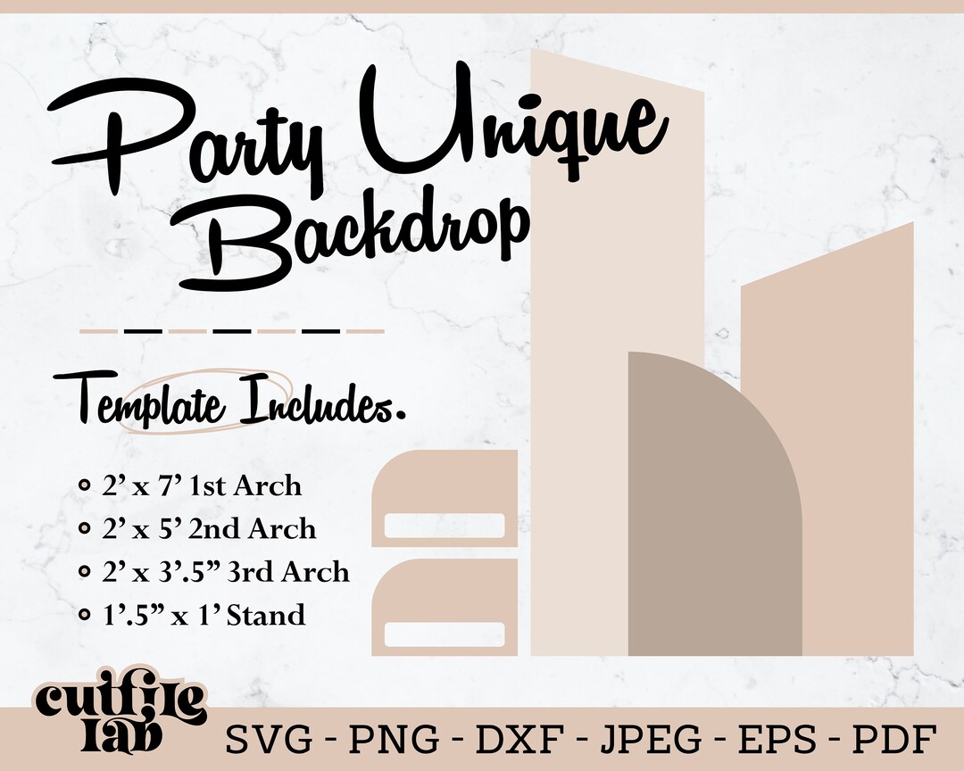 Simple Party Backdrop Template.pdf Arch Party Backdrop Template: SVG, PDF (digital Download) - Etsy
