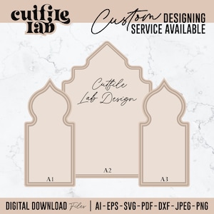 Moorse boog Svg, islamitische patroon boog SVG, naadloze patroon Svg. Islamitische Wallart Laser Cricut Laser Cricut, Vector-bestand, Svg, Png, Eps