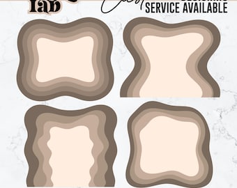Scalloped Edge Wave Frame SVG Bundle, Wedding Card Salon Sign (Digital Download)