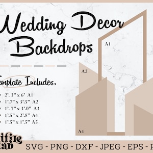 Birthday backdrop, Wedding Backdrop, Photo backdrop, Event Backdrop, Laser Cut File, Svg, Eps, Dxf, Instant Download