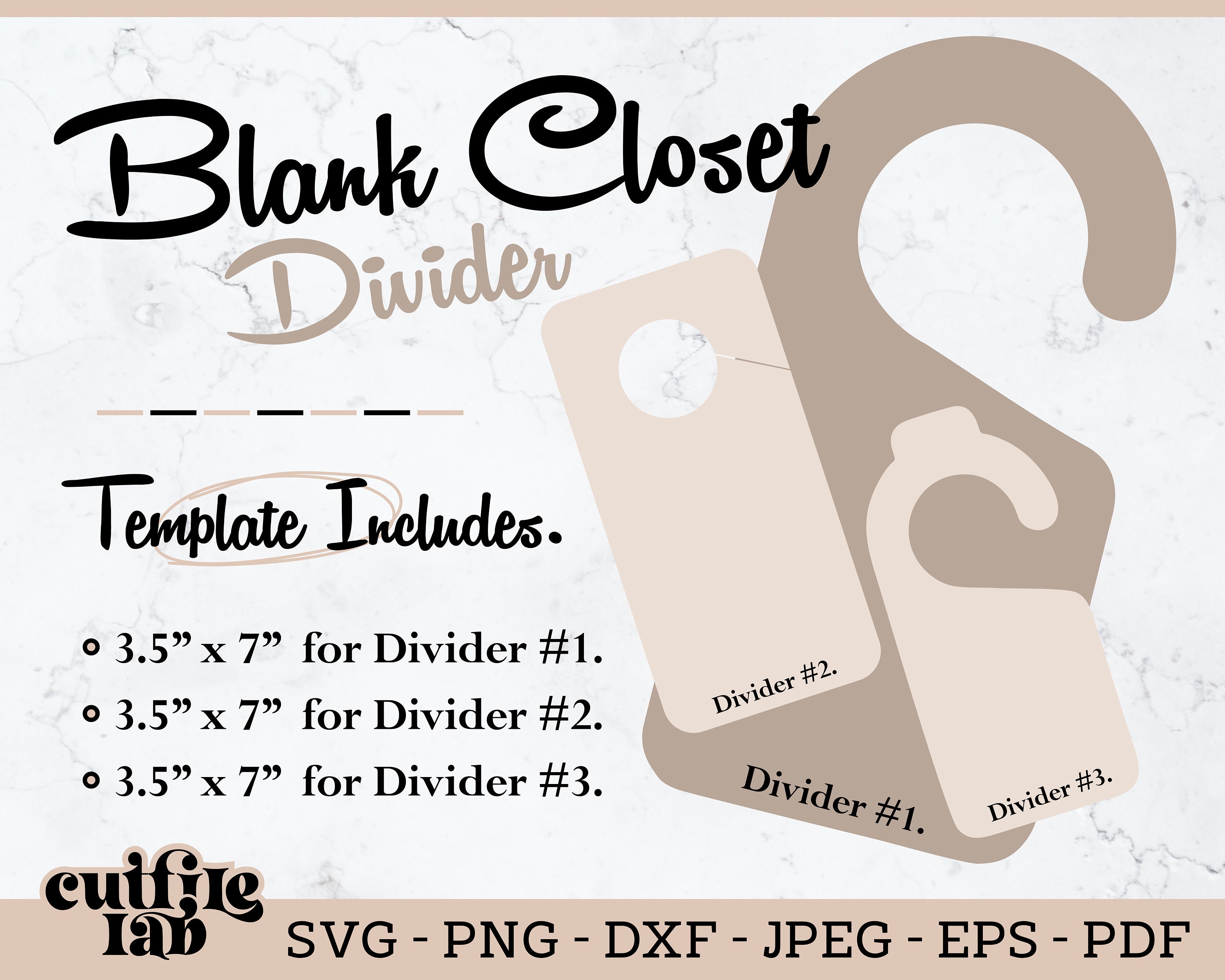 Closet Divider Template SVG, Baby Closet Organizer, Blank Nursery