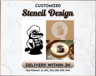 Custom Stencil Design | Laser Cutting, Painting, DIY (Vector Template)