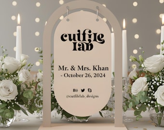 Arch Table Sign Svg, Wedding, Salon, Business QR Code (Digital Download)
