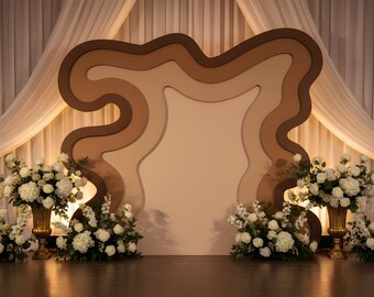 Scalloped Edge Arch SVG Template, Wedding Card, Salon Sign (Digital Files)