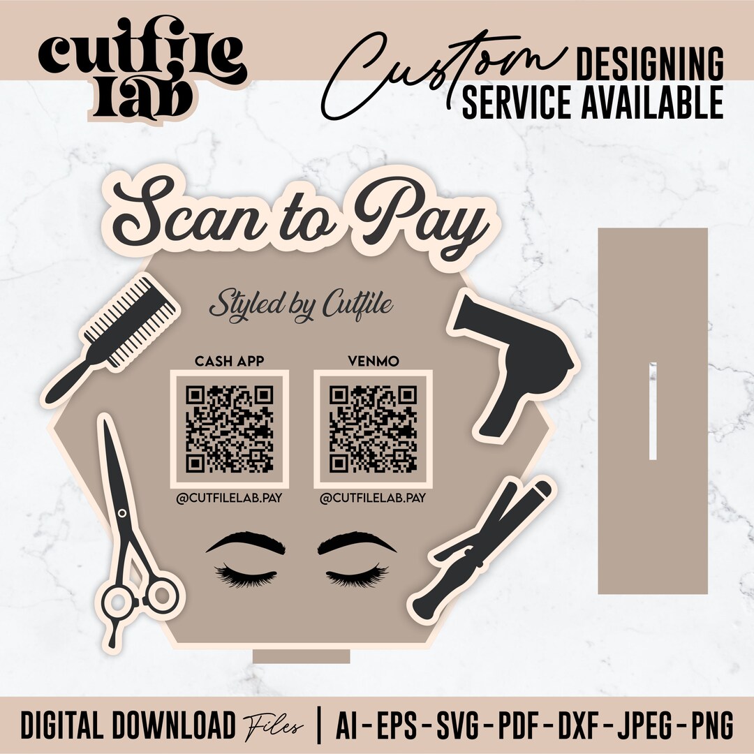 QR Code Template, Business Sign Svg, Social Media Sign Svg, Logo Sign ...