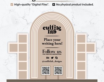 Boho Arch Display Stand SVG | Photo Grid Sign Cut File (Digital Download)