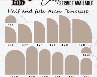 Arch Template SVG, Half and Full Arch Wedding Invitation, Arch Shape, Laser Cricut, Vector File, Svg, Png, Eps Files, Instant Download