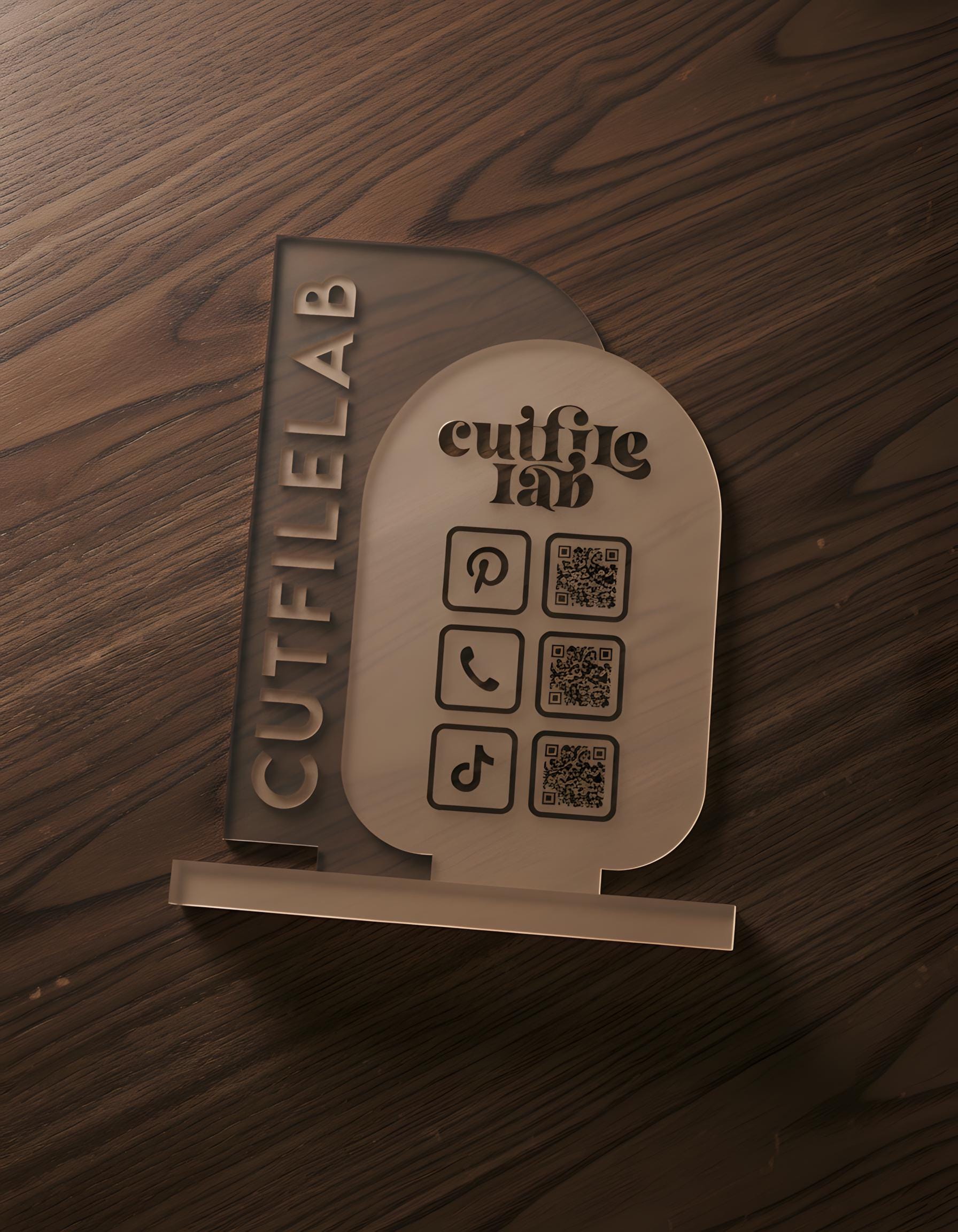 Table Arch QR Code Sign Template, Social Media Display (SVG) - Etsy